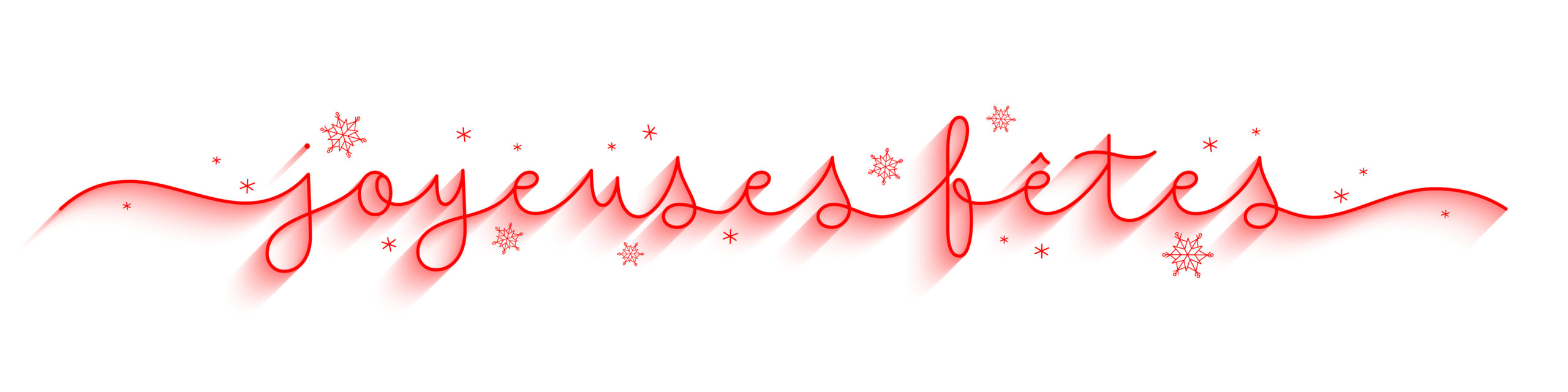 Joyeuses,Fetes,Red,Vector,Monoline,Calligraphy,Banner,With,Swashes,And