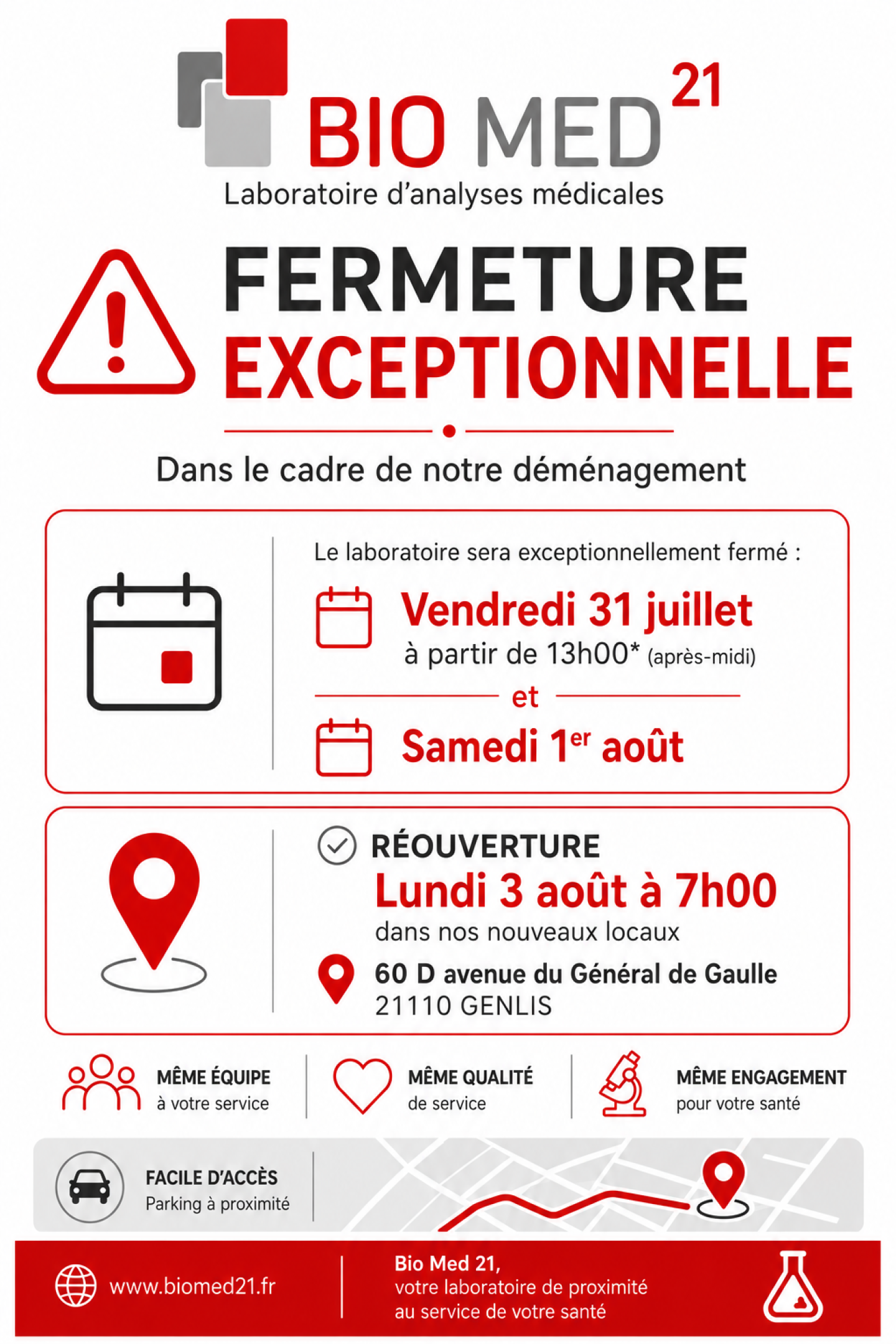 Genlis fermeture
